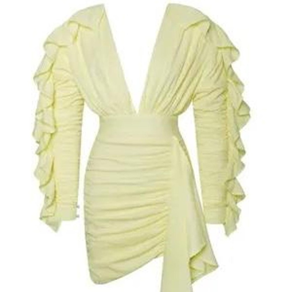 Yellow Ruffle Dress - Picture 5 of 7